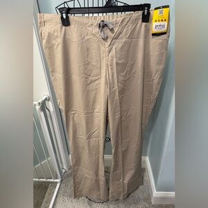 NEW Wonderwink Wonderwork Women’s flare leg scrub pants 2X 2XL Khaki Brown 502